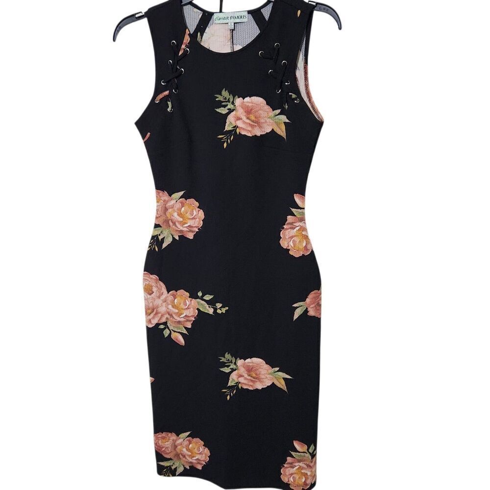 Almost Famous Pencil Dress Size Small Floral Sleeveless